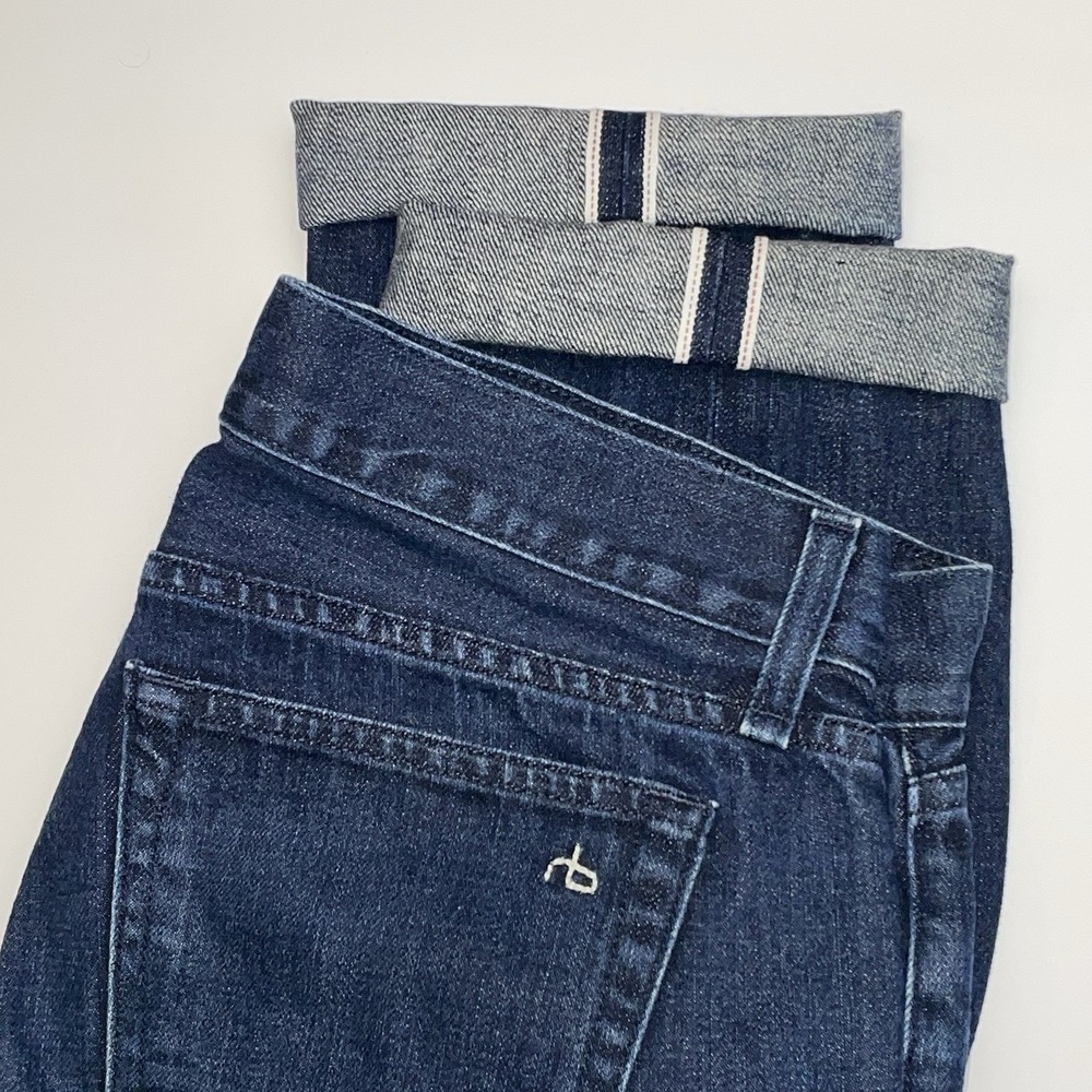 Rag & Bone Fit 2 Slim Jeans Men's 31x30 Selvedge Denim Cotton Dark Blue Wash